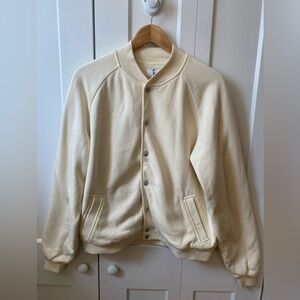 Kotn- Cream 100% Cotton Bomber Jacket